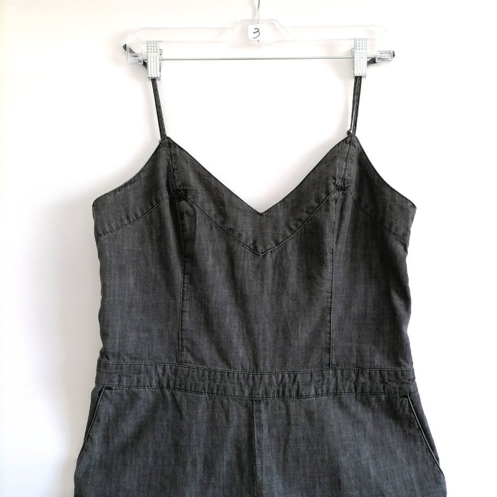 Y2K Abercrombie & Fitch Womens Dark Gray Spaghetti Straps Jumpsuit Size 12 - Picture 3 of 11